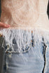 Sequin Feather-Hem Tank